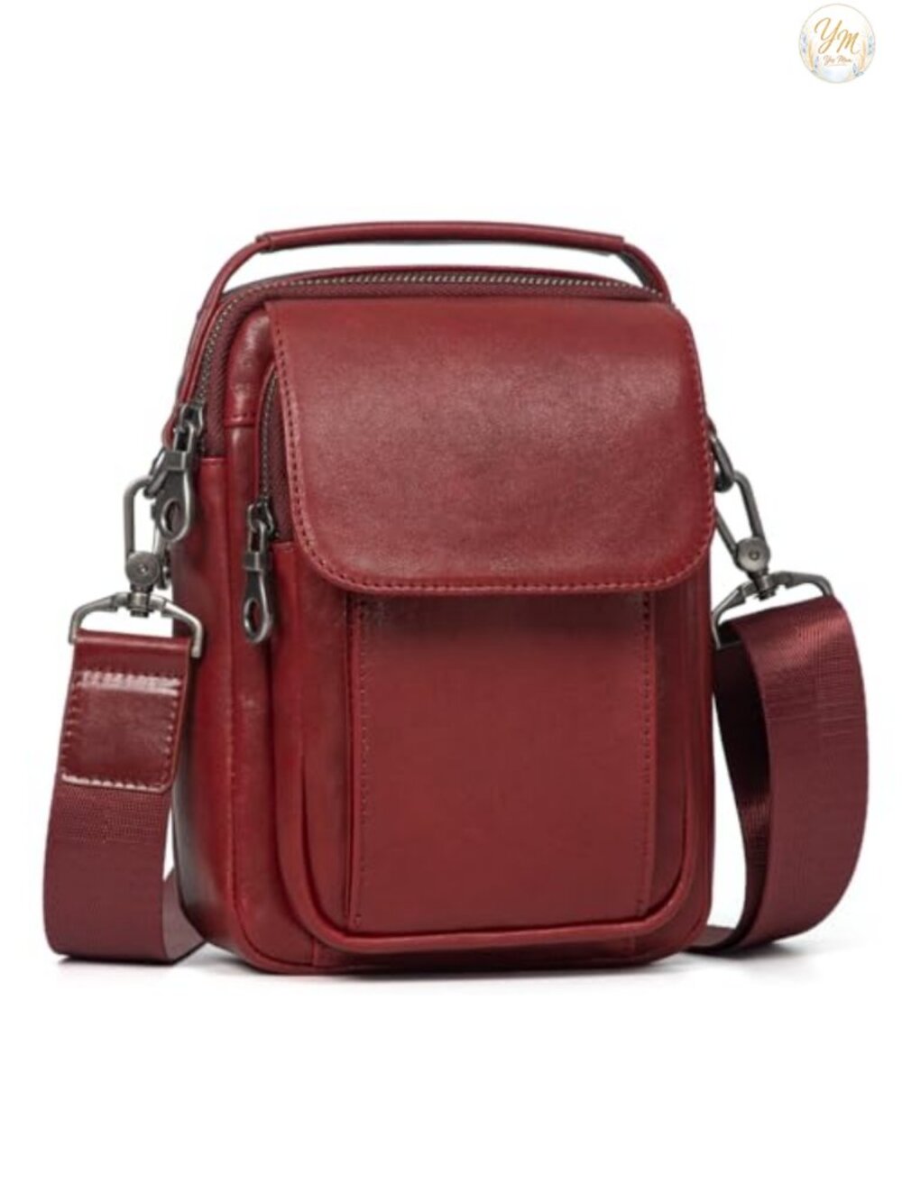 Genuine Leather Small Messenger Bag Crossbody